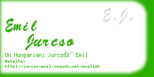 emil jurcso business card